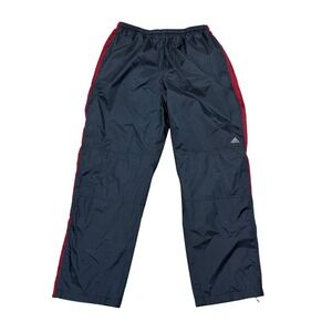 Vintage Adidas Wind Pants Mens XL Navy Blue Red Mesh Lined Track Pants 996002